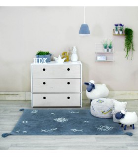 Washable Rug Itza Stone Blue