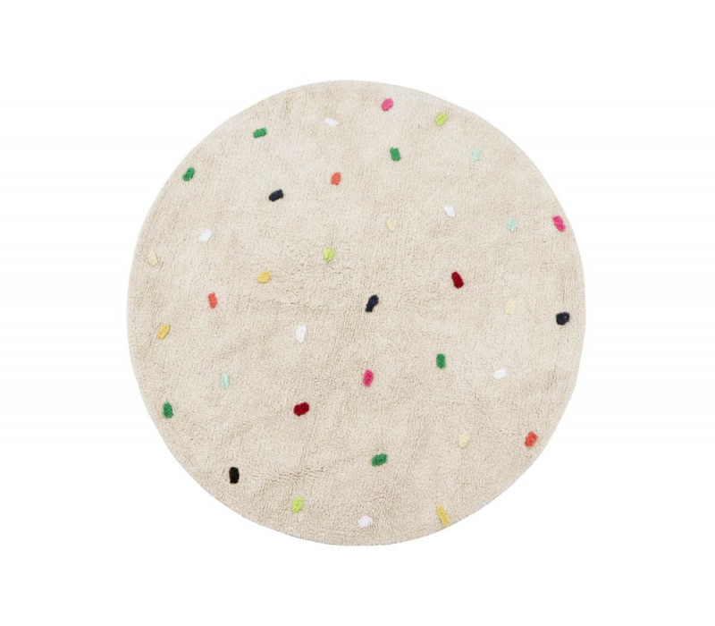 Alfombra Lavable Redonda Mini Dots Multicolor