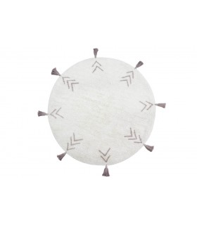 Alfombra Lavable Redonda Tan Tan Marfil