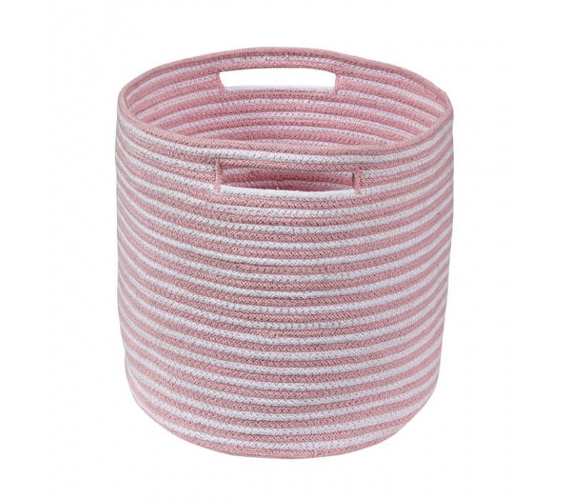 Basket Striped Pink - White