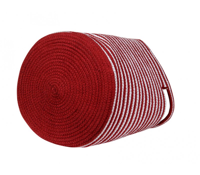 Basket Striped Red - White
