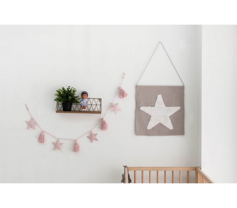 Wall Hanging Big Star Linen - White