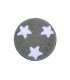 Pouf Stars Grey - White