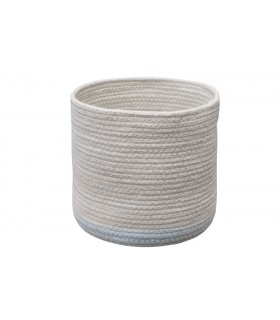 Cesta Bicolor Marfil - Azul claro