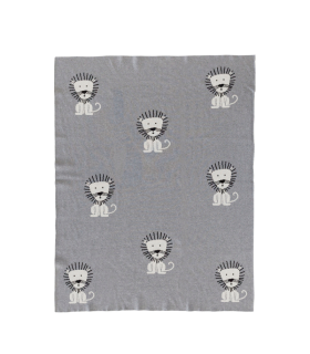 Manta de bebé Lion - Gris - 90x120 cm