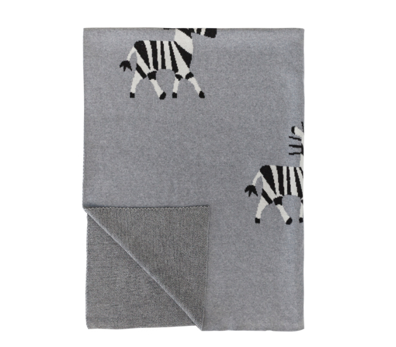 Manta de bebé Zebra - Gris - 90x120 cm