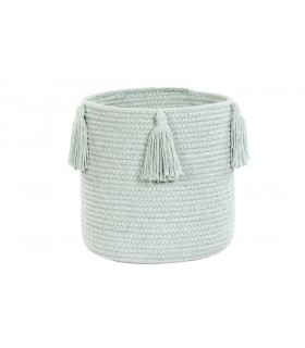 Basket Pom Pom Baby Blue