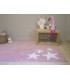 Washable Rug Four Stars Pink