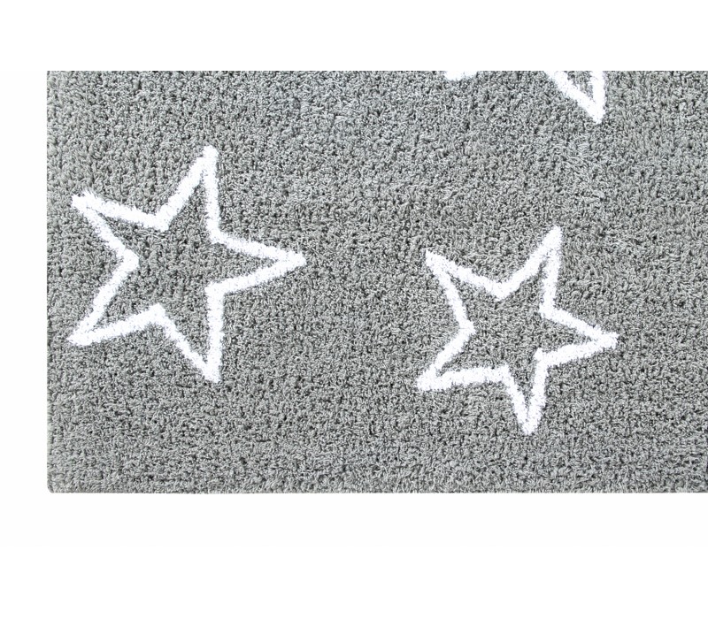 Washable Rug Stars Soft grey
