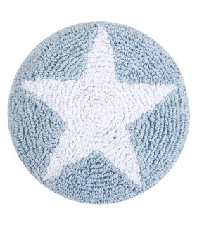 Cushion Round Star Blue