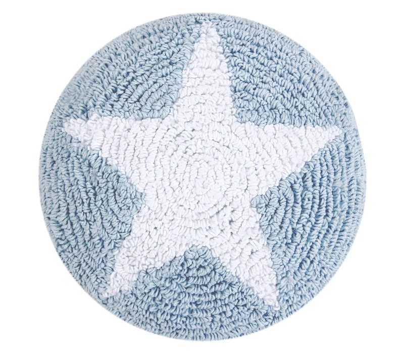 Cushion Round Star Blue