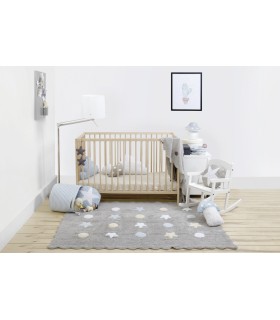 Cushion Round Star Grey