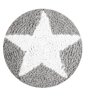Cushion Round Star Grey