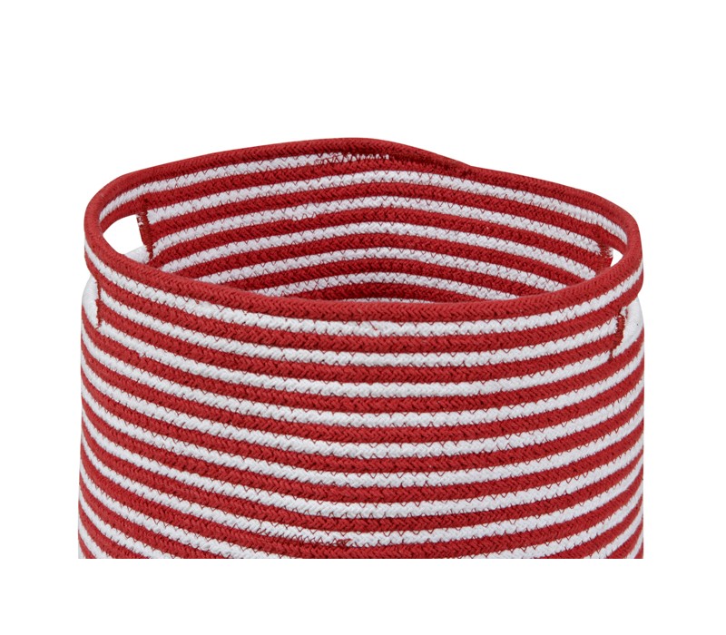 Basket Striped Red - White