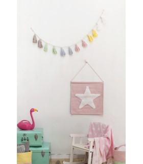 Wall Hanging Big Star Pink - White