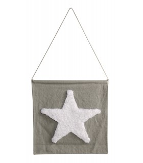 Wall Hanging Big Star Linen - White